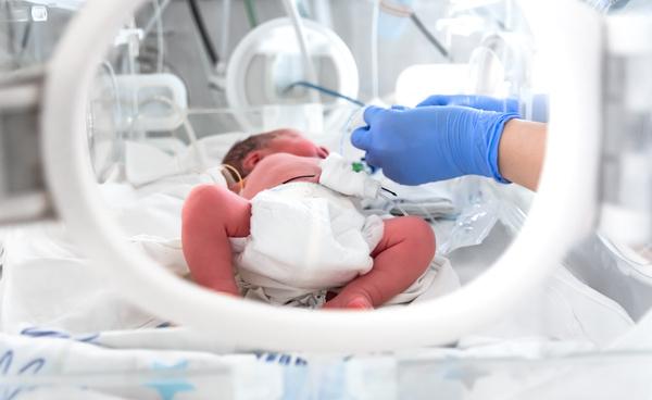 新生児集中治療室で治療中の低出生体重児